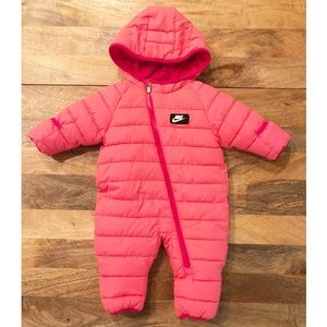 Pink Nike Baby (6-9M) Puffer Snowsuit Bunting